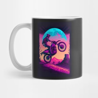 Cyber Future Dirt Bike With Neon Colors Mug